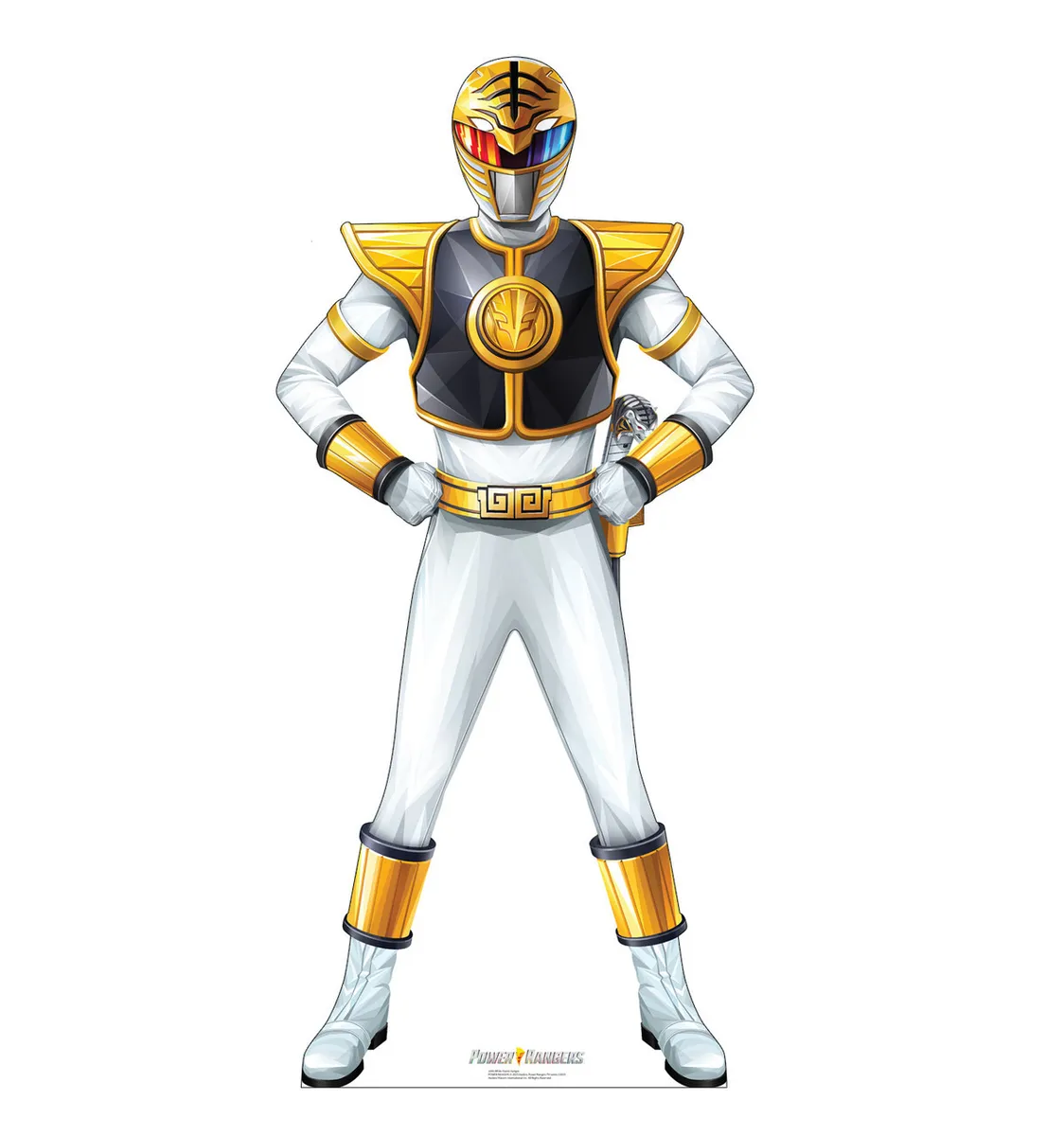 Power rangers white lifesize cardboard standup standee cutout poster figure prop