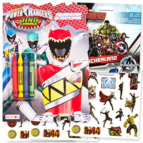 Buy power rangers dino charge coloring book set with stickers and crayons party supplies pack online at kuwait