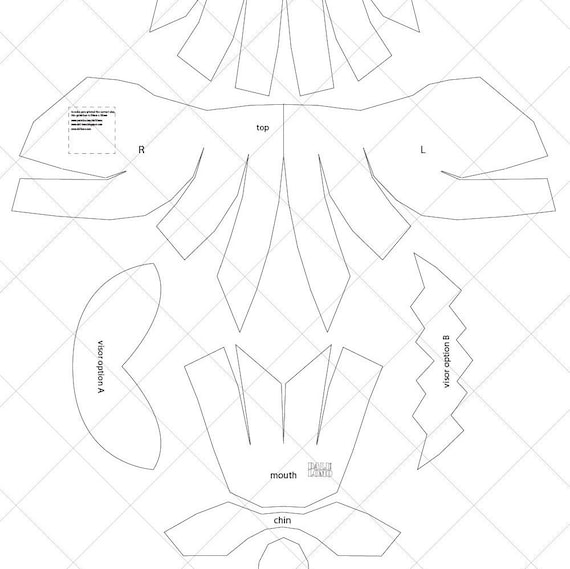 Power ranger helmet base head form for masks hats wigs a letter size ready to print pdf template bonus