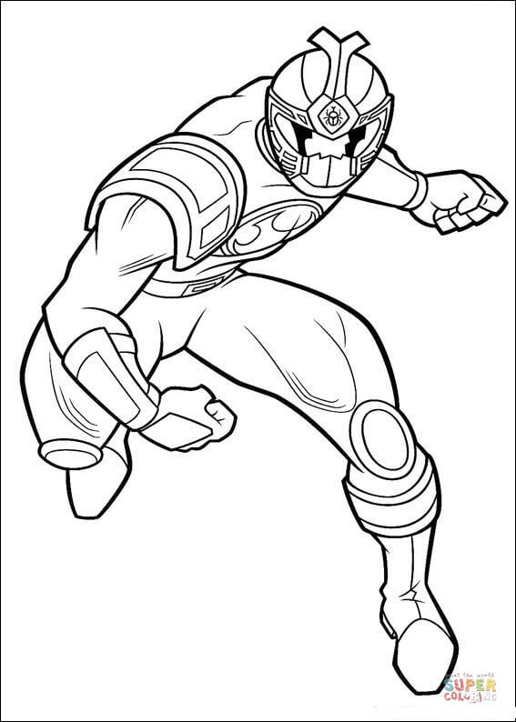 Ranger blue is running for fight coloring page free printable coloring pages