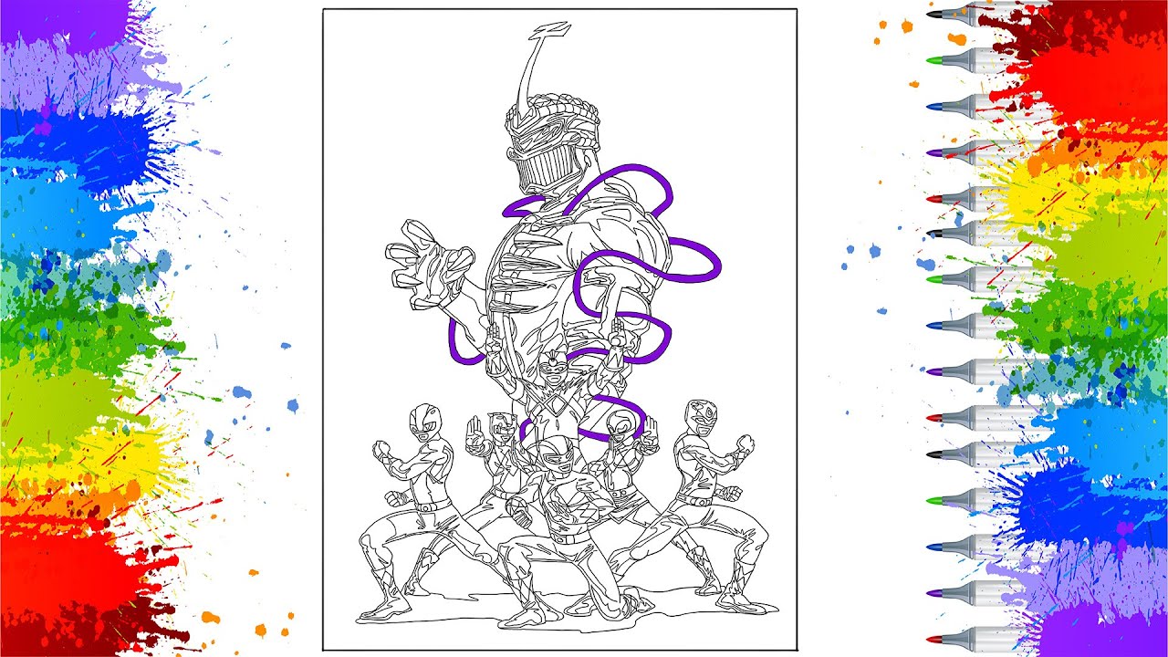 Mighty morphin power rangers coloring pages tv heroes