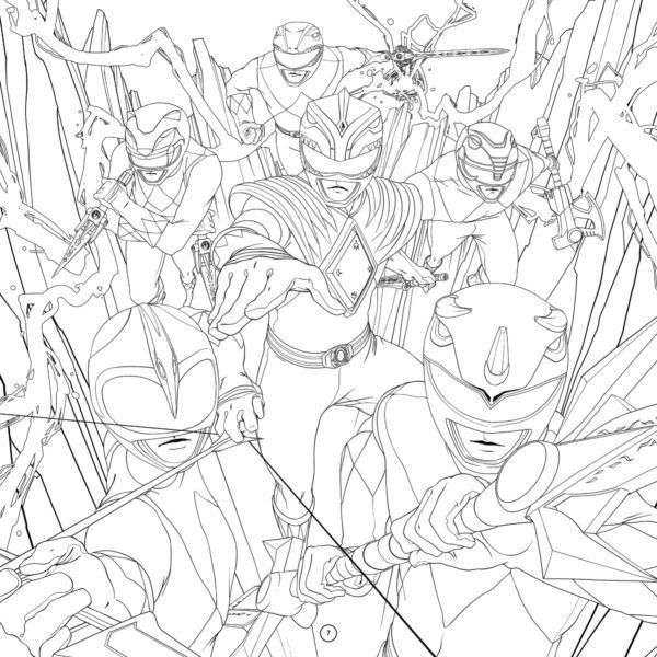 Mighty morphin power rangers gets the adult coloring book treatment