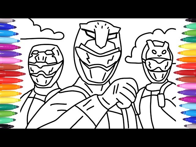 Power rangers beast orphers power rangers coloring pages red ranger blue ranger yellow ranger