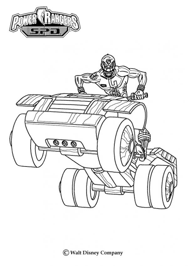 Power rangers vehicle coloring pages