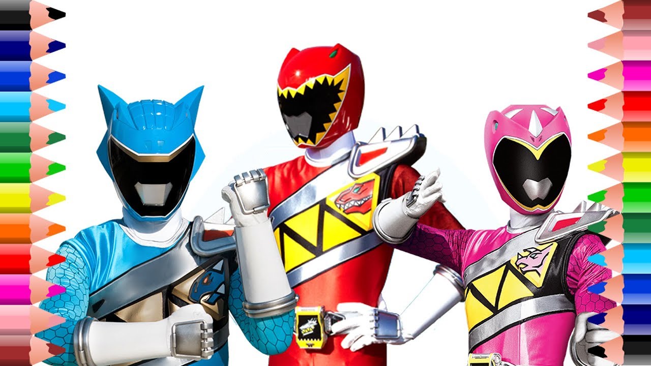 Power rangers dino charge coloring pages for children setoys