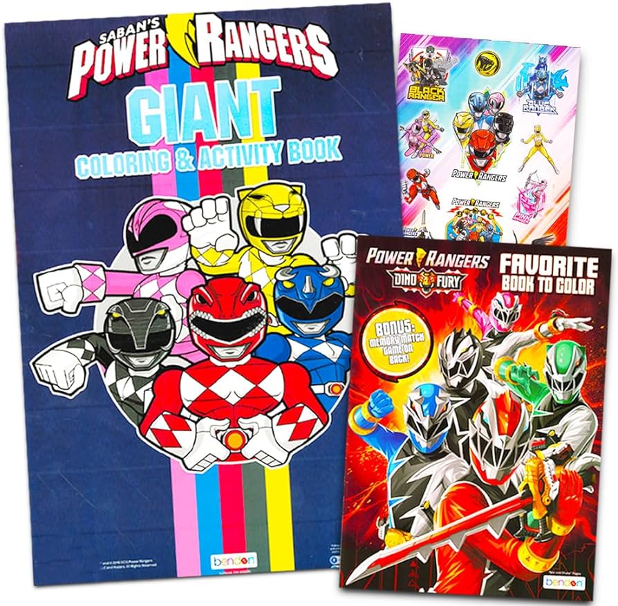 Power rangers coloring book super set