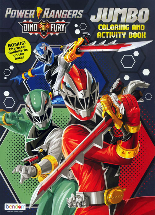 Power rangers dino fury coloring activity book coloring books at retro reprints