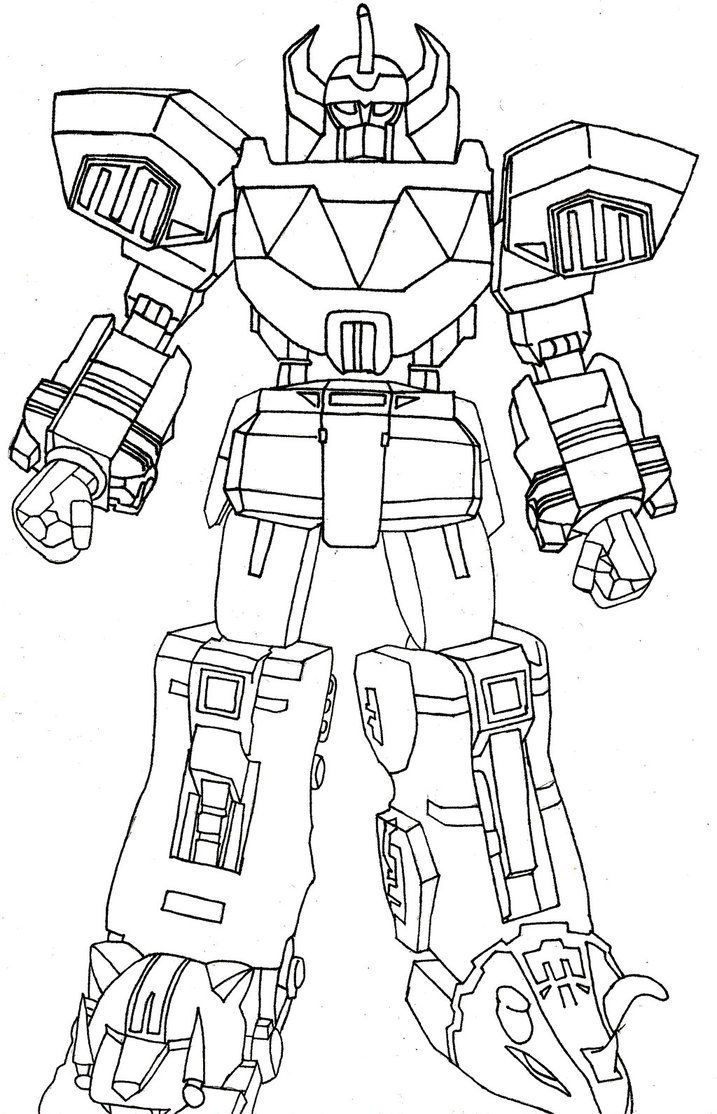 The megazord by spartenr power rangers coloring pages coloring books coloring pages