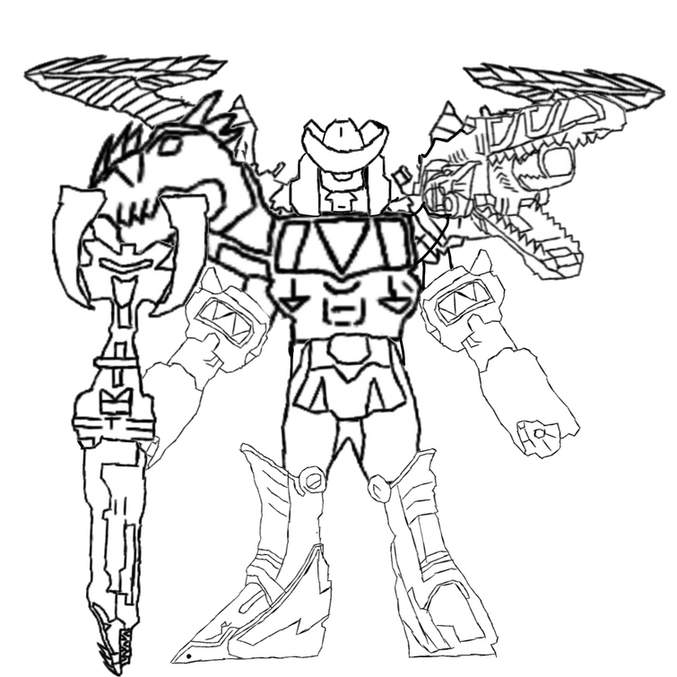 Dino charge zords as megazords not finished