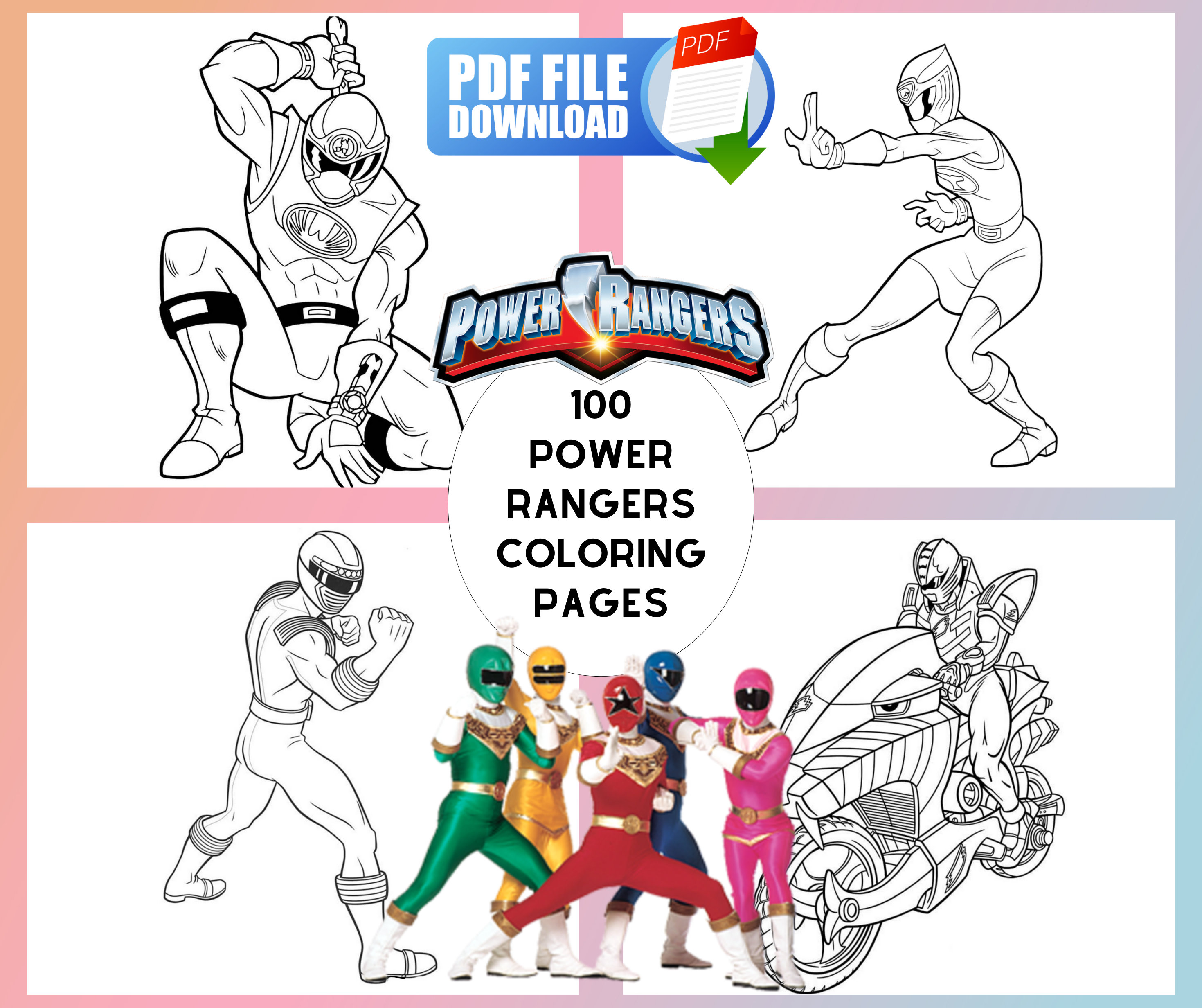 Power rangers coloring book