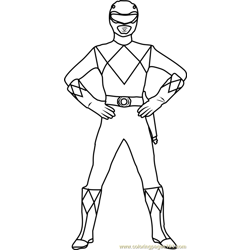 Red ranger coloring page for kids