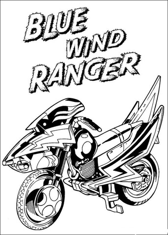 Blue wind ranger coloring page free printable coloring pages