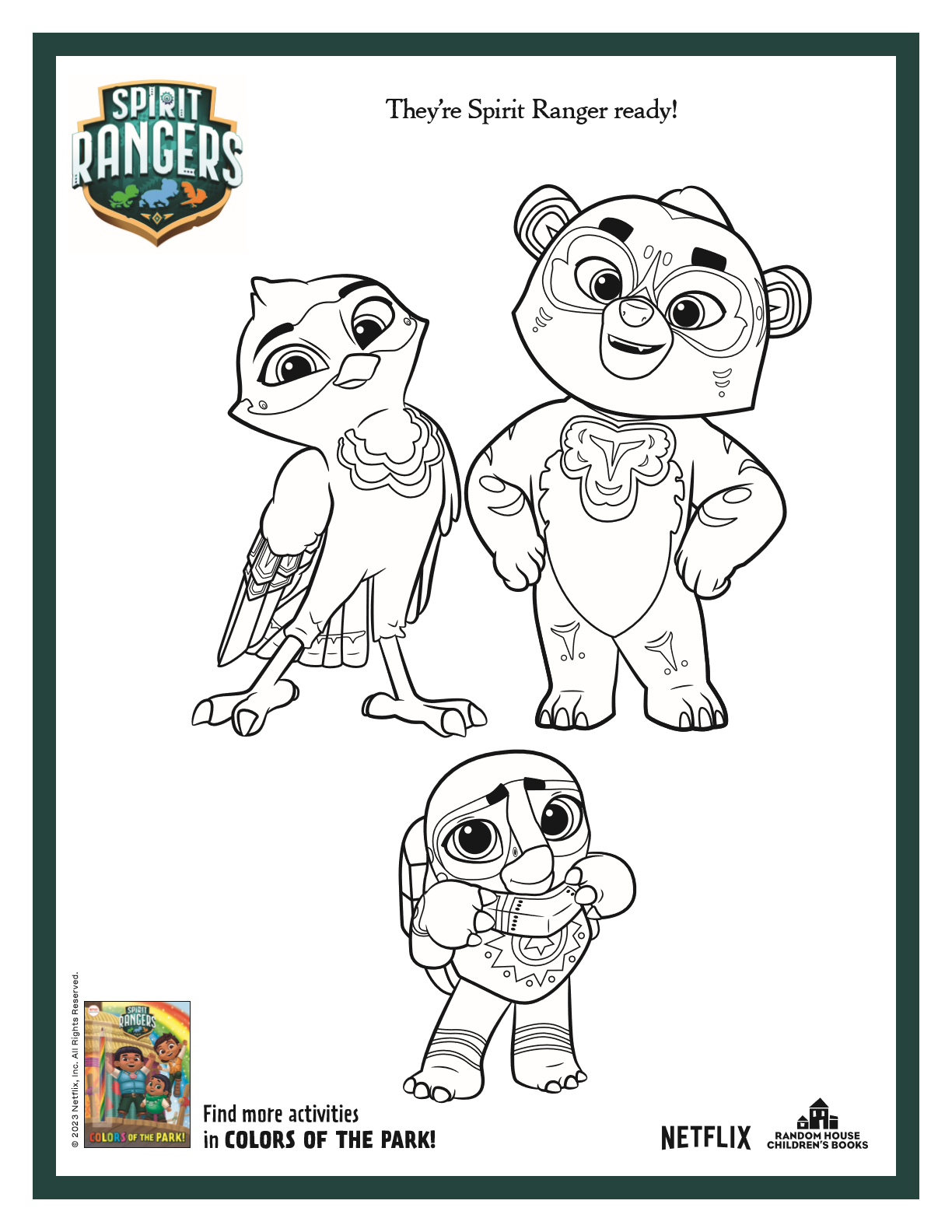 Spirit rangers forms coloring page