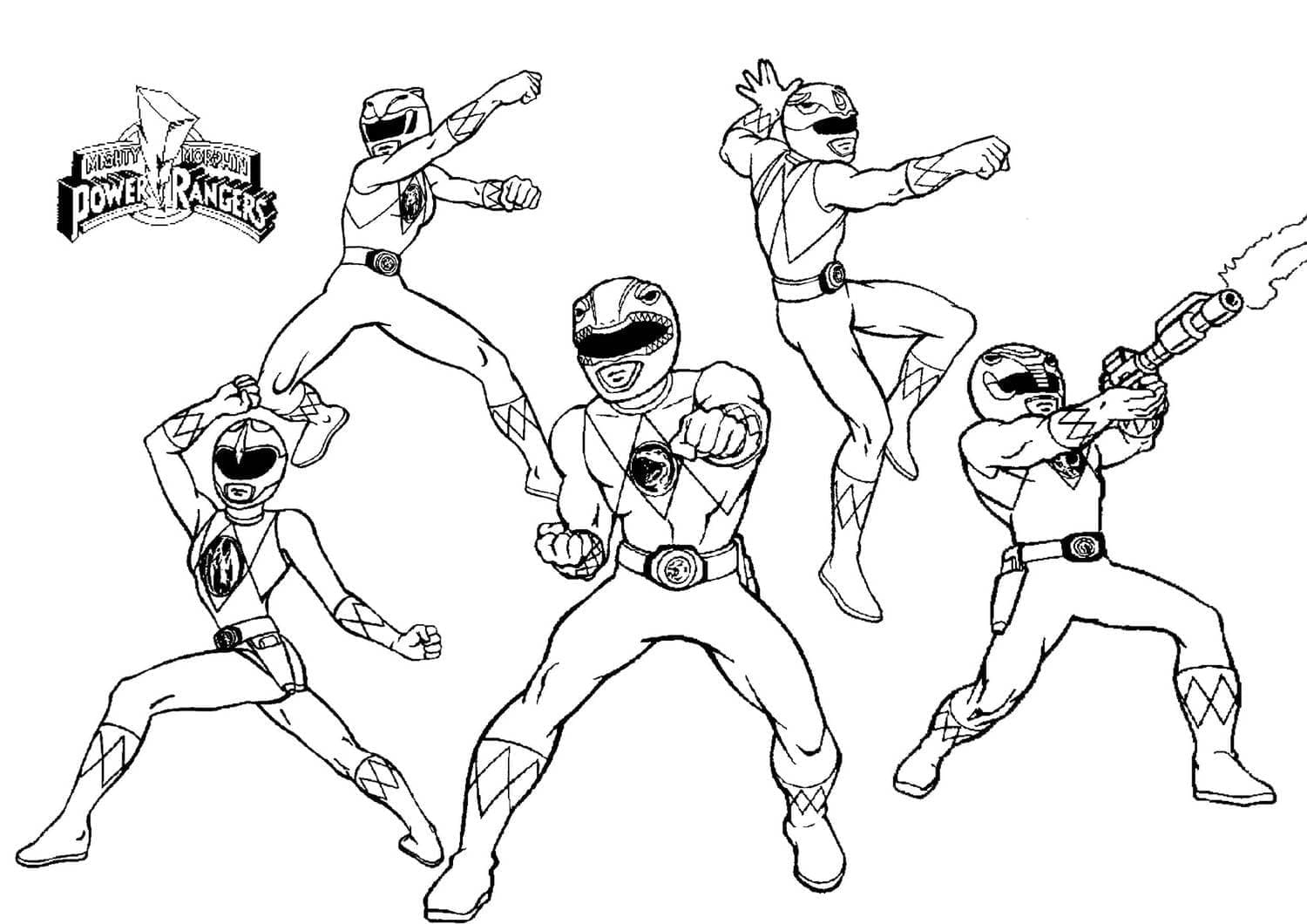 Free power rangers coloring page