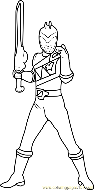 Power ranger coloring page for kids