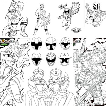 Power rangers coloring pages pictures printable for kids
