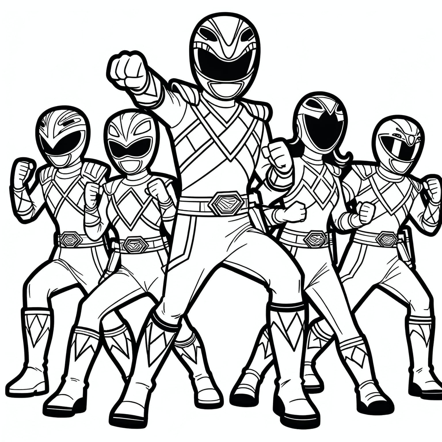Power rangers coloring pages for free printable