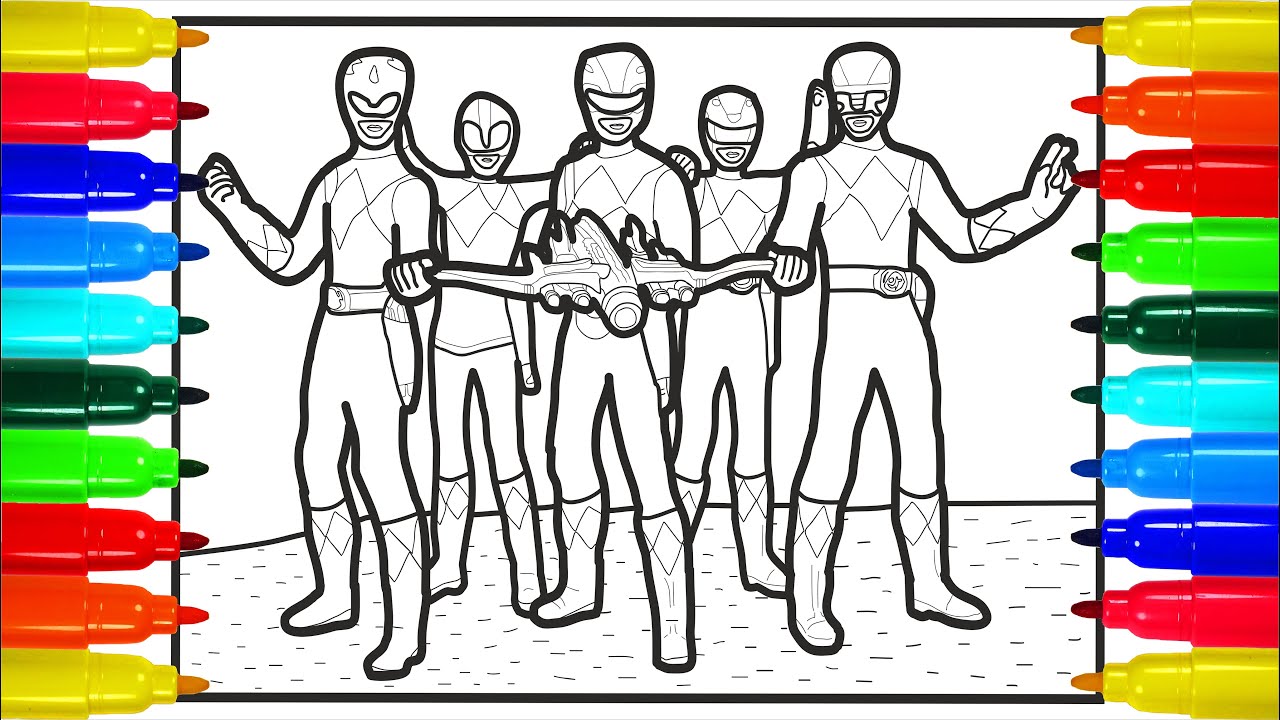 Power rangers saurai coloring pages arkers