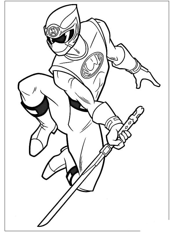 The red wind ranger coloring page