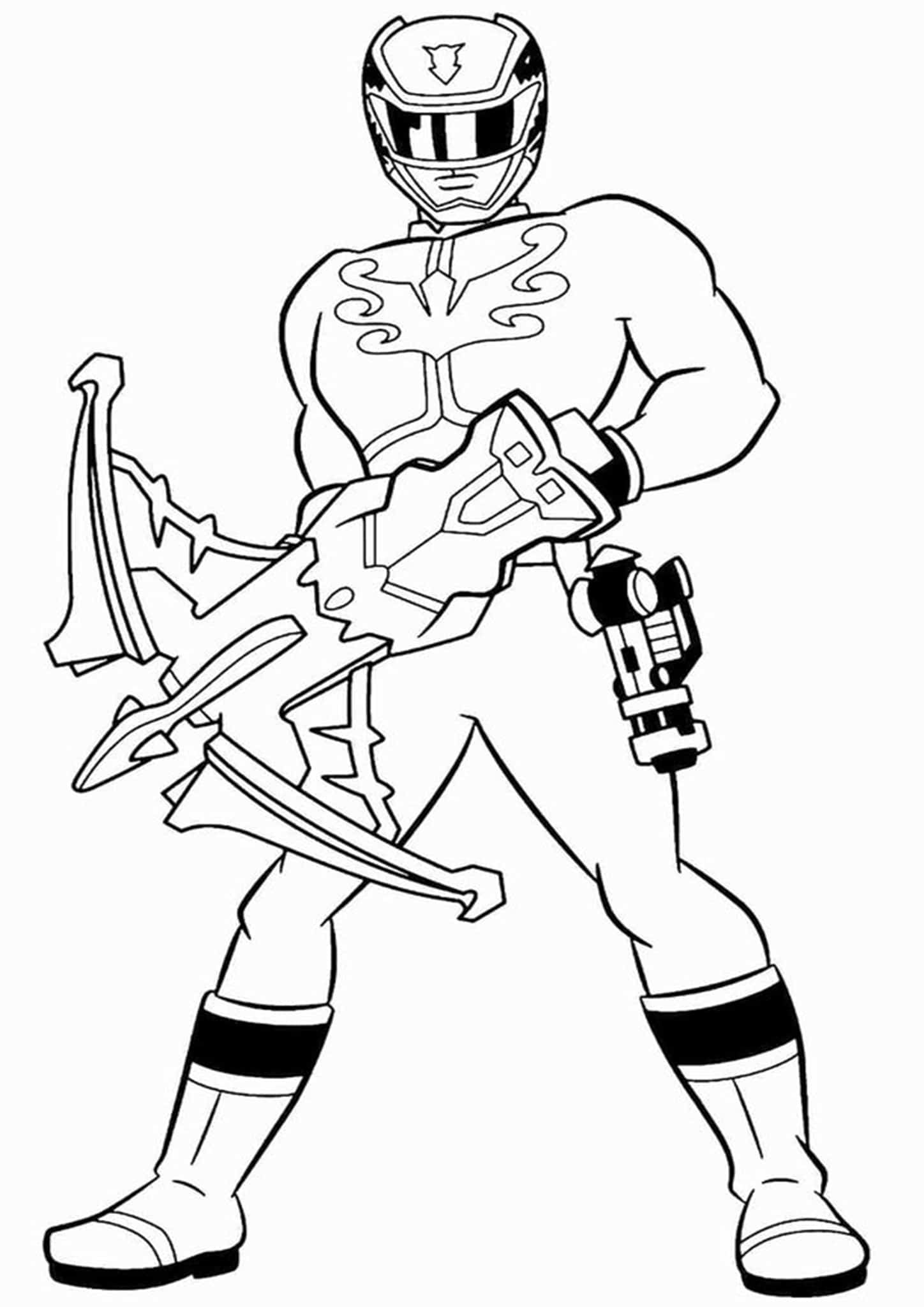 Free easy to print power rangers coloring pages