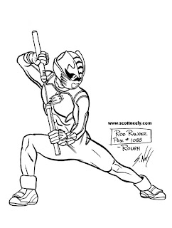 Scott neelys scribbles and sketches go go power rangers more sketch art