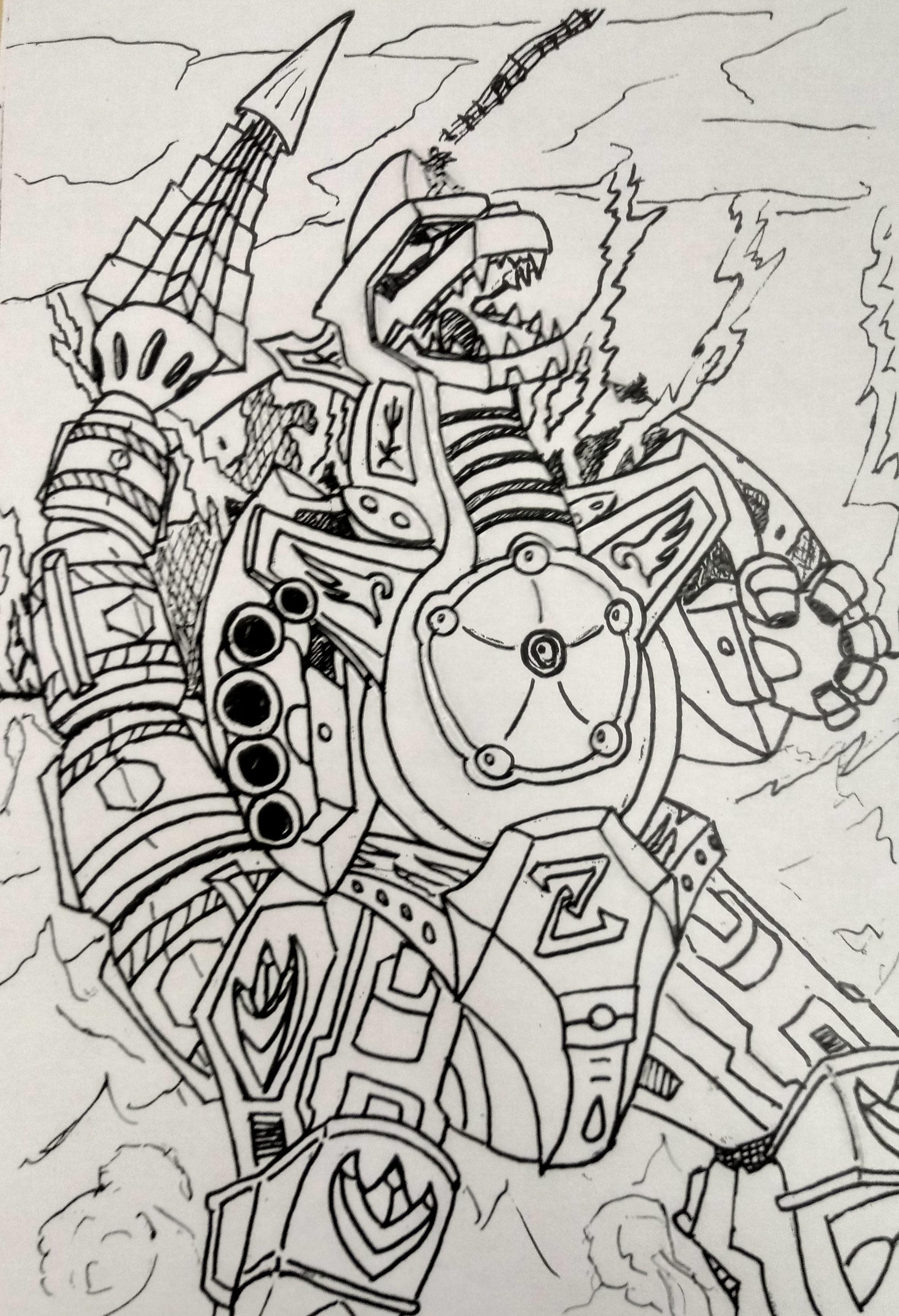 Dragonzord coloring page i made for my students as incentive to work r powerrangers