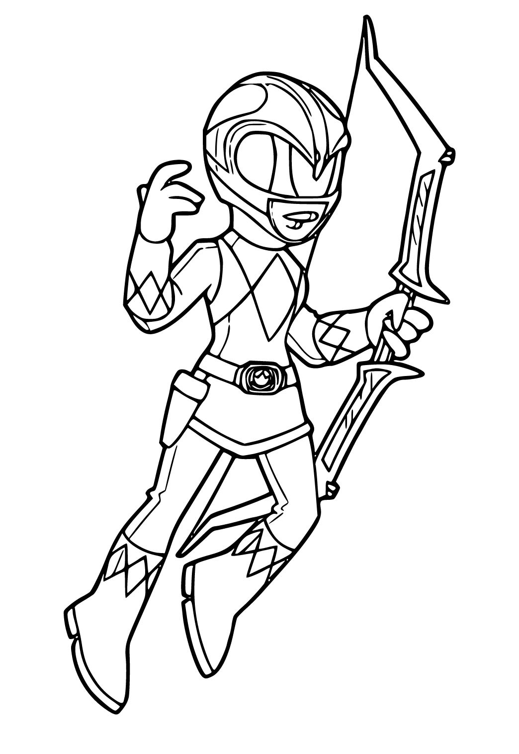 Free printable power rangers archer coloring page for adults and kids