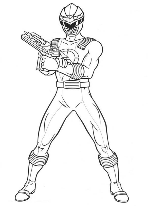 Power rangers ninja storm laser gun coloring page color luna