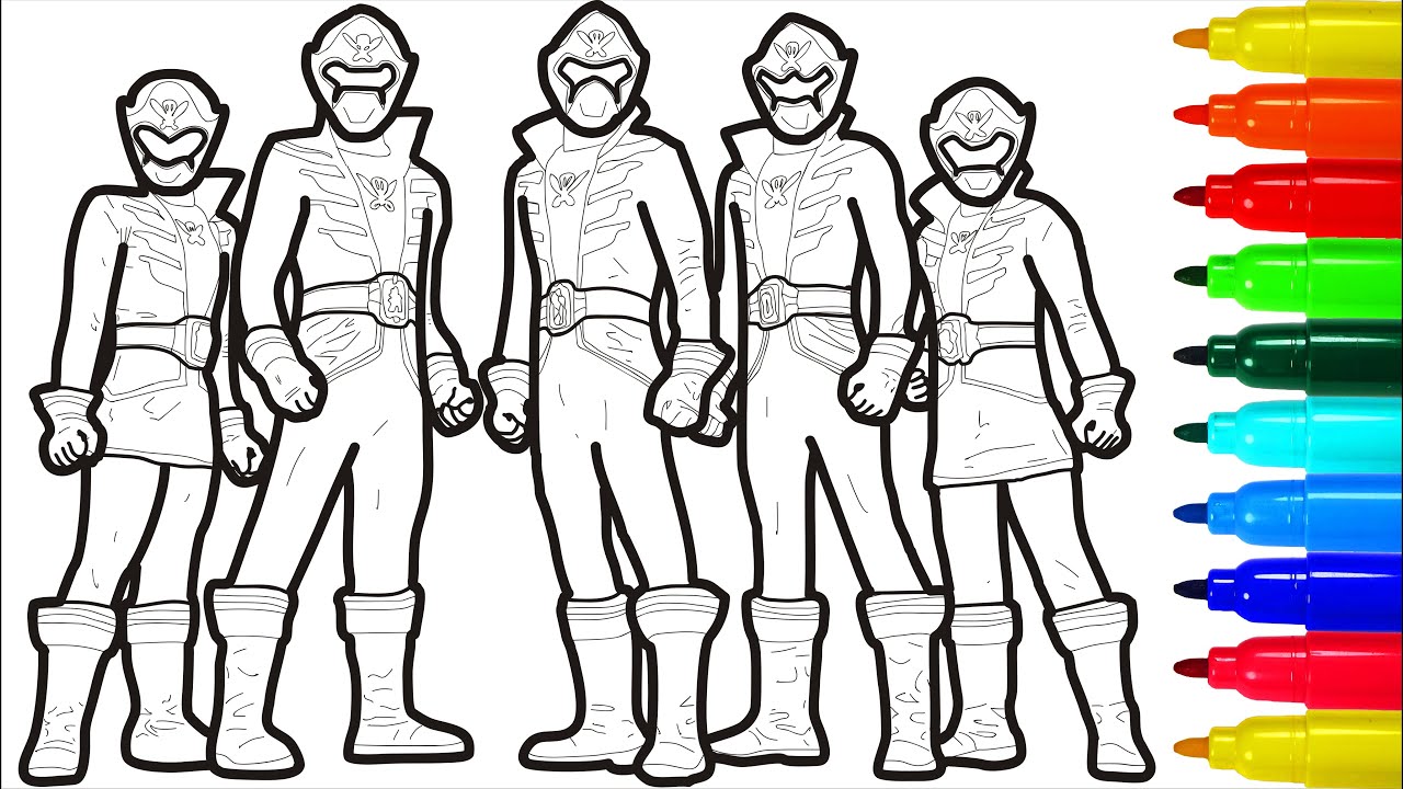 Power rangers super egaforce coloring pages