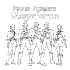 Top free printable power rangers megaforce coloring pages online