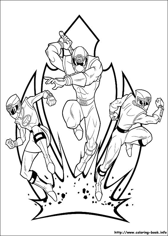 Power rangers coloring picture