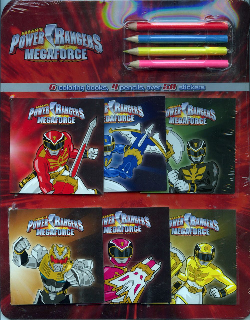 Power rangers megaforce coloring books rare unused