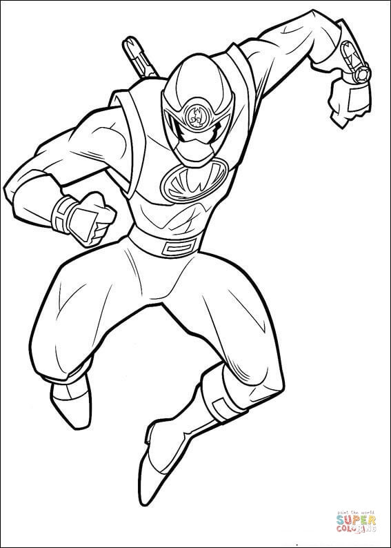 Ranger yellow coloring page free printable coloring pages