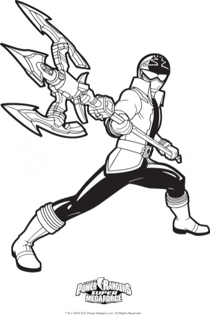 Free printable power rangers megaforce coloring pages