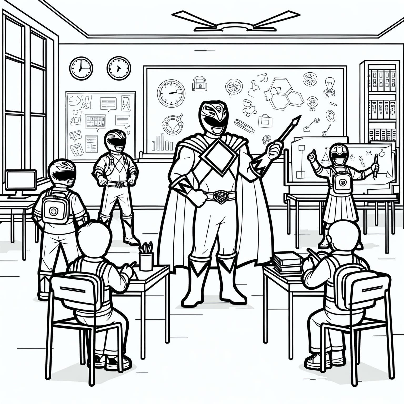 Power rangers coloring pages for free printable