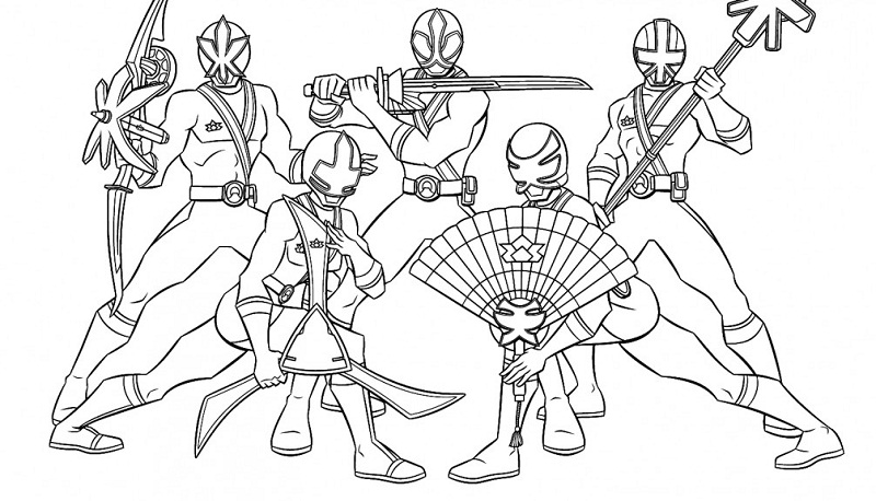 Printable power ranger coloring pages