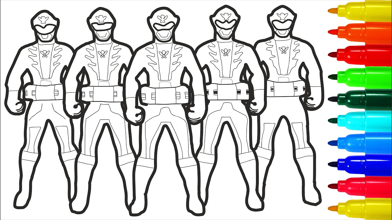 Power rangers egaforce action superhero coloring pages