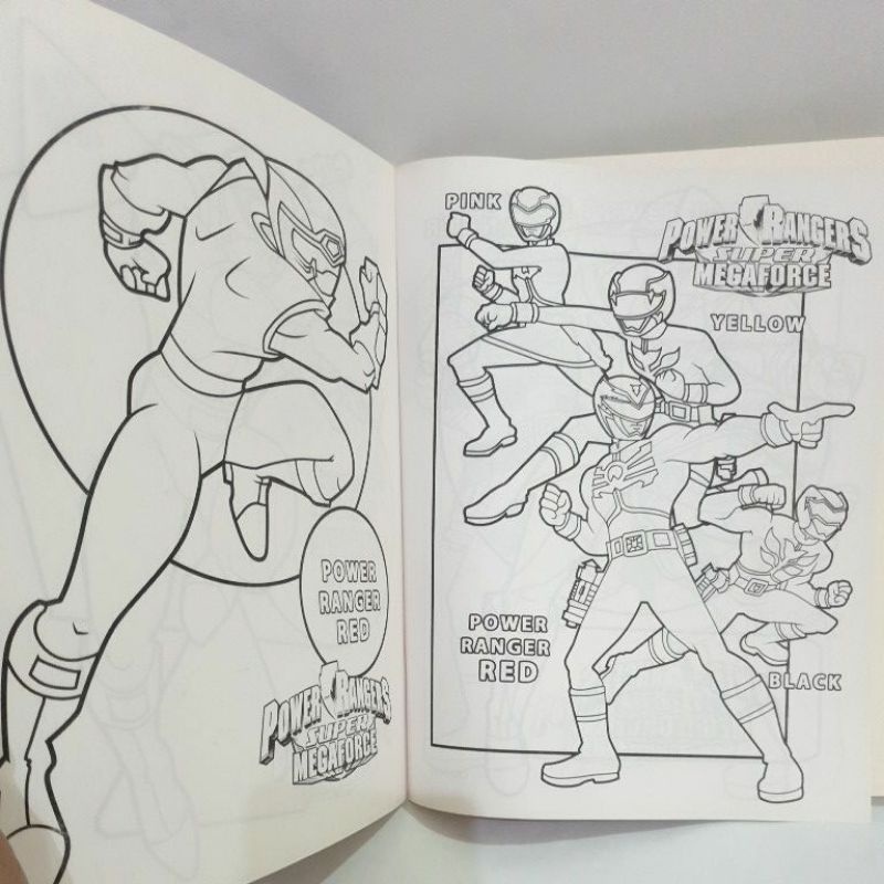 Power rangers coloring book with stickers kids book coloring book story book books