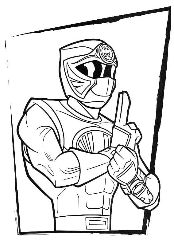 Red wind ranger coloring page