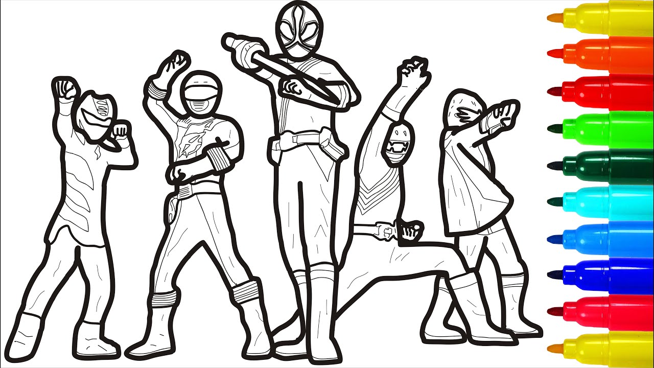 Power rangers super egaforce coloring pages