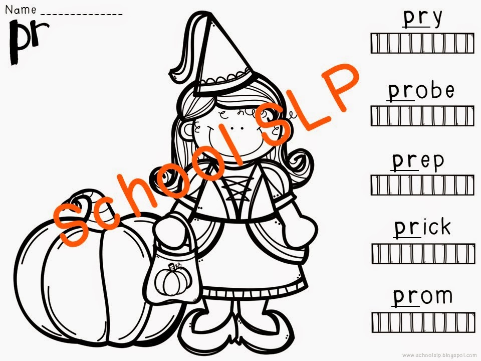 School slp color me halloween r