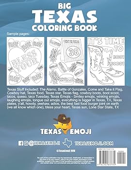 Big texas coloring book by texas emoji coloring book texas emoji texas books