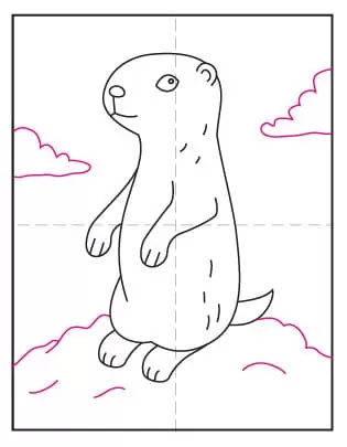 Easy how to draw a prairie dog tutorial and prairie dog coloring page