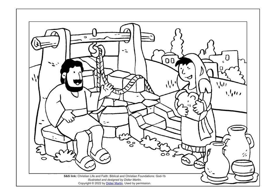 Coloring page lessons from jesus god is spirit my wonder studio