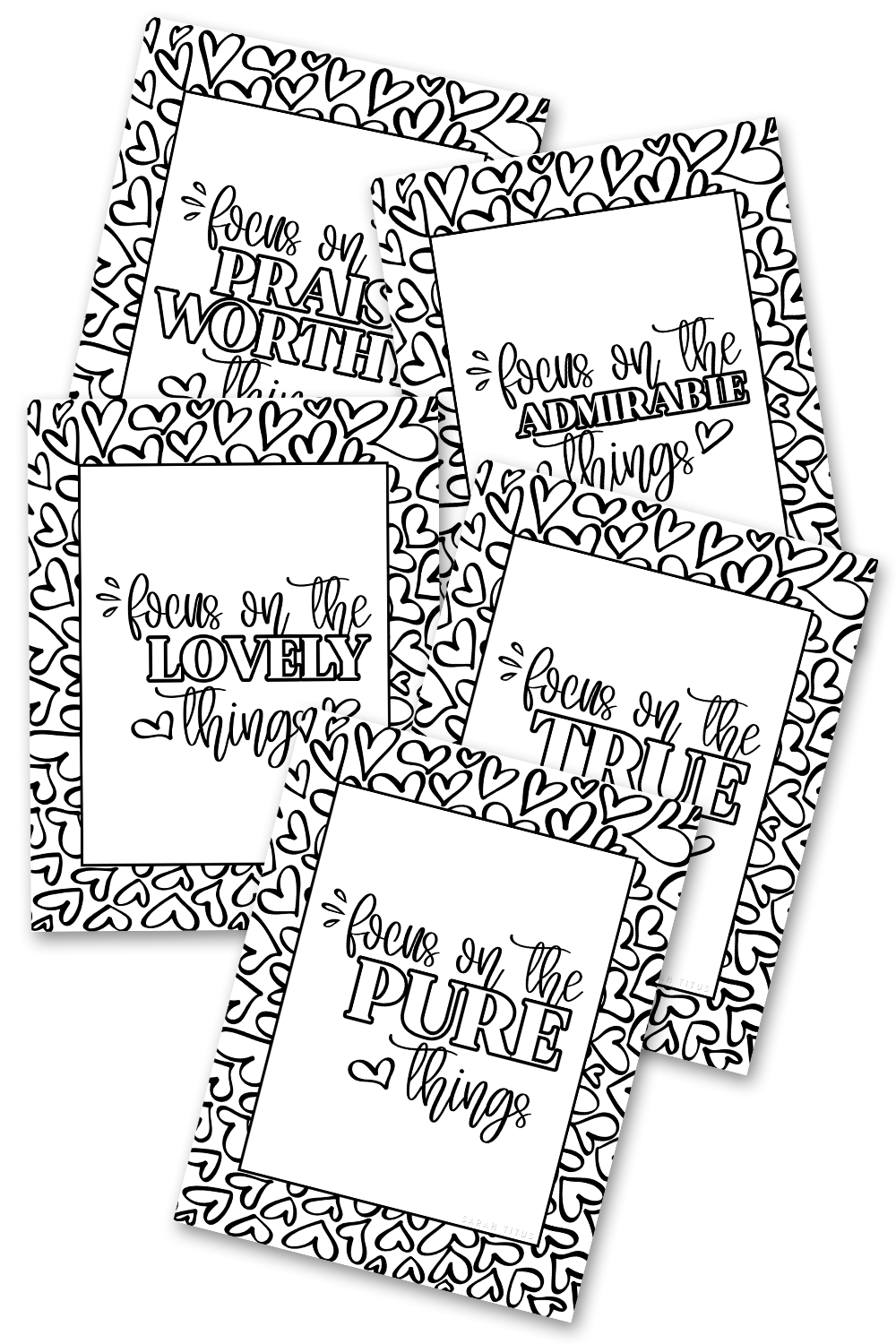 Focus on the good things coloring sheets pages â sarah titus