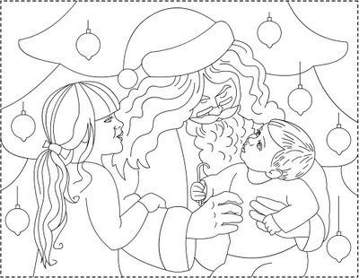 Nicoles free coloring pages desen de colorat cu mos craciun