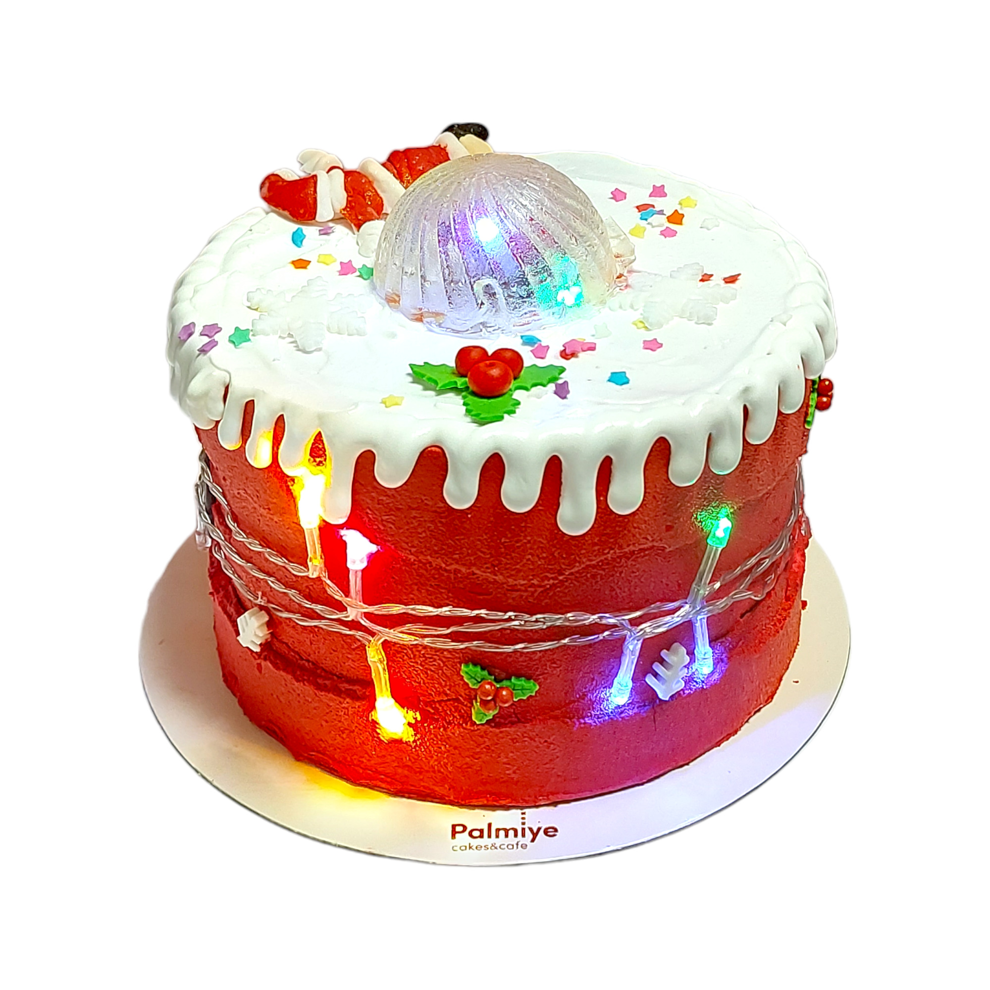 Christmas lights cake