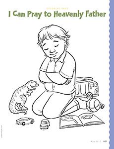 Coloring page we can pray to heavenly father coloring pages book illustration art bible crafts