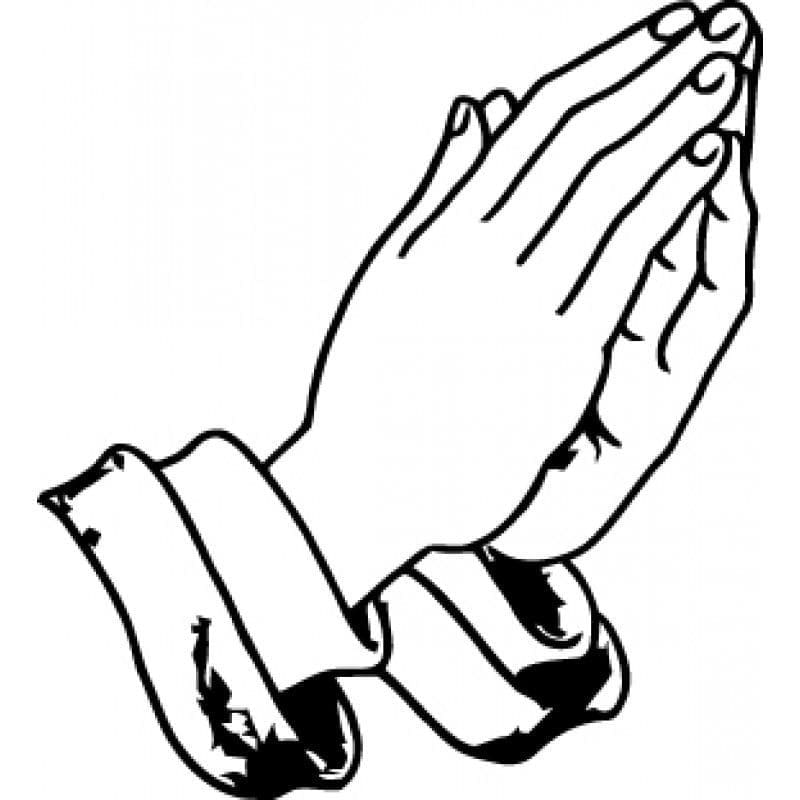 The praying hands coloring page