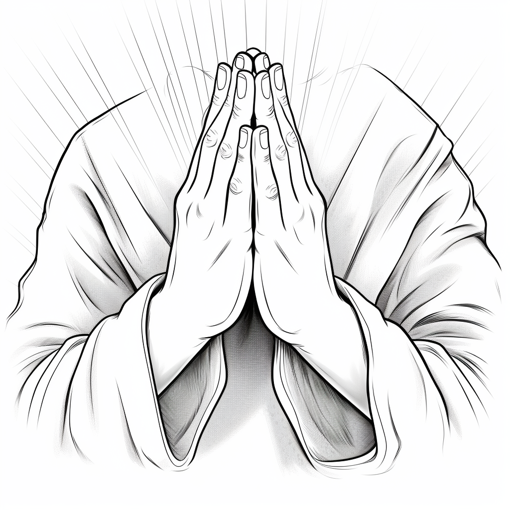 Praying hands coloring page